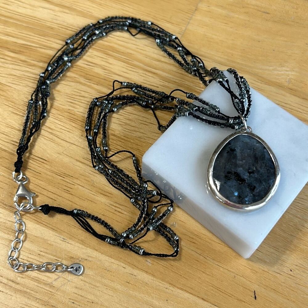 Silpada Stormy Night Necklace #228 Multistrand labradorite